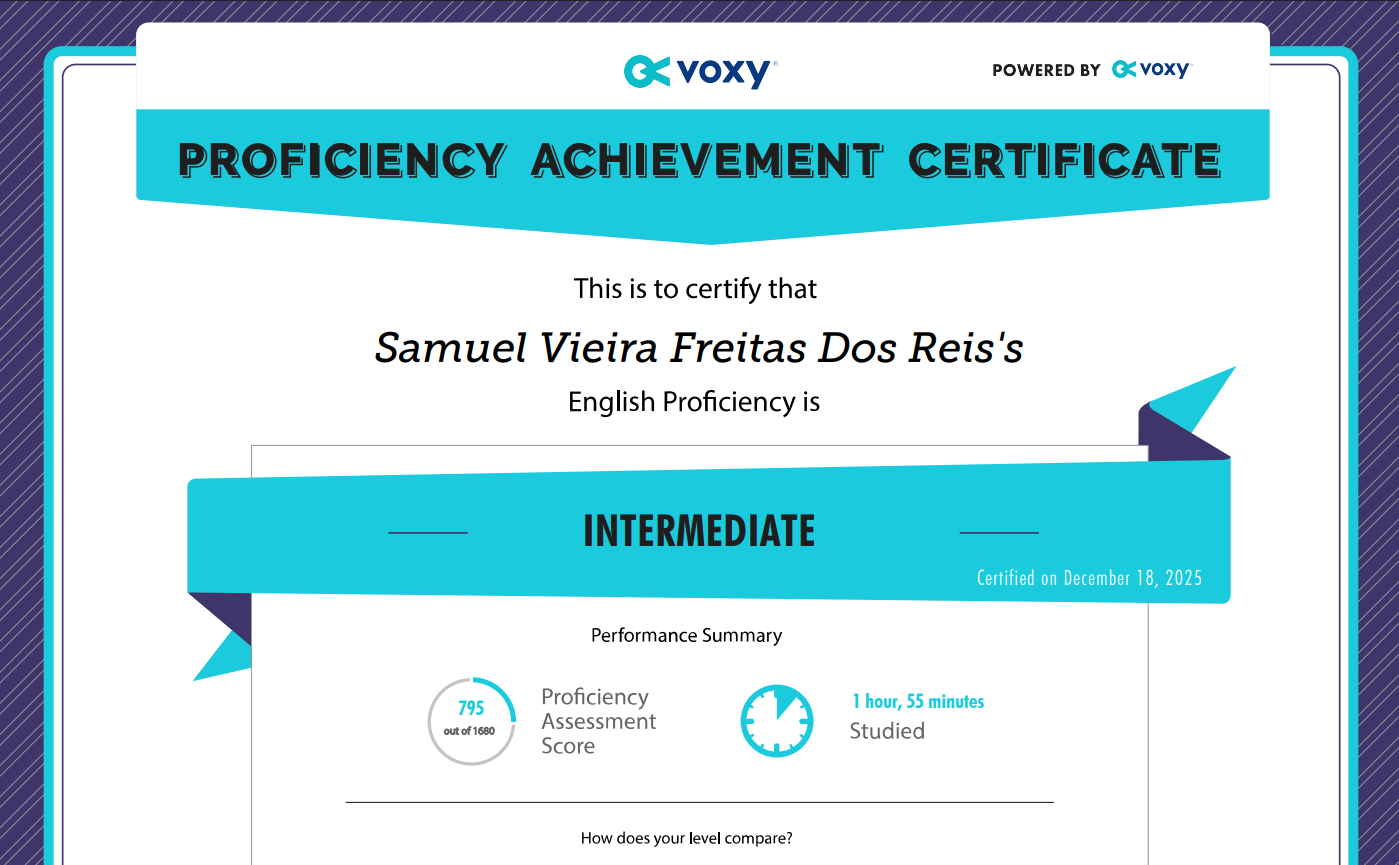 Voxy - Proficiency Achievement